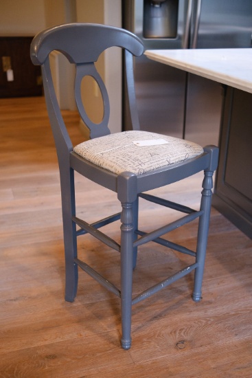 Assorted Lot to include - (1) Bar stool Blue, Approx.   41"H x 20"W x 15"D,