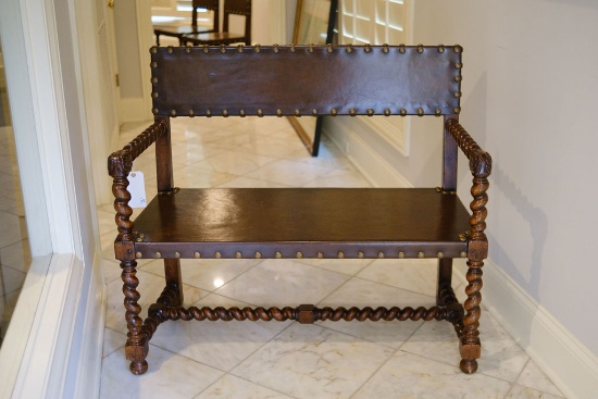 Assorted Lot to Include:  Qty. (1)  Mahogany barley twist bench, Approx.