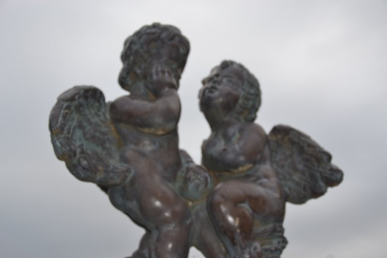 Set of (5) Cast Concrete Cherub Themed Statues, Approx. 24” T
