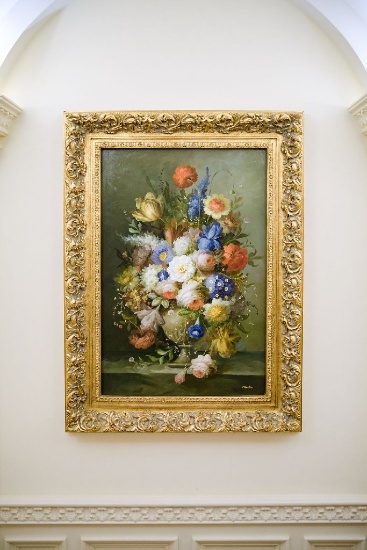 Oil on Canvas Painting, Floral in the Dutch style, Approx. 46"H x 34"W