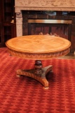 Alfonso Marina Table - bleach mahogany and other woods with banded inlay w/