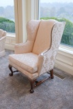 Baker Wing Chair, Chippendale,  cabriole legs with ball and claw feet, Appr