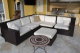 Assorted Lot to Include - 6 piece Fauz Wicker sectional sofa, Approx.  42