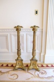 Church Candle Sticks, Brass, Approx.  40