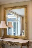 Mirror w/beveled glass, guilt frame, Approx.  56