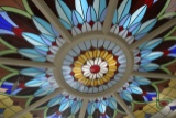 Stained Glass Panel w/lights, Approx.  12' Dia.