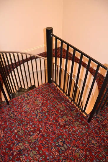 Iron Spiral stairway with iron railing,