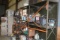 Qty. (4) Metal Shelving and contents, Under the Orange Ribbon