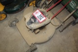 Qty. (1) Scotts Seeder & Qty. (1) Mower under the Red Ribbon