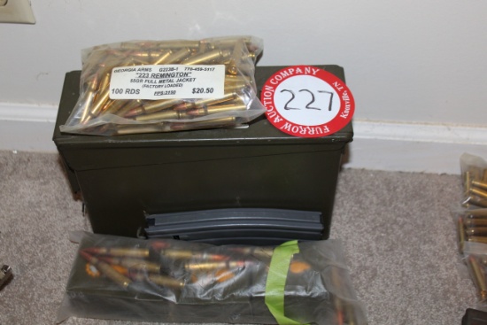 Approx. 300 rounds .223 ammo, plus 60 rounds 7.62 NATO, one magazine