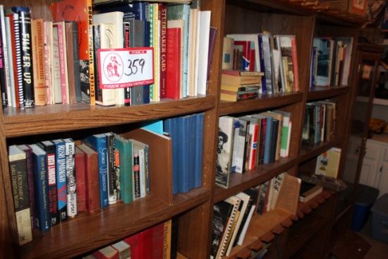 Bookshelves & Contents, Asst. Novels, Periodicals, etc.