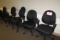 Set of 6 Chromcraft Adjustable Office Chairs on Casters