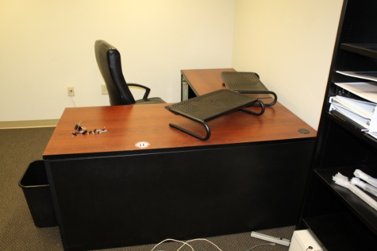 Contents of Office, Desk, Office Table with 3 Chairs, 2 Filing Cabinets, Bo