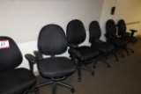Set of 6 Chromcraft Adjustable Office Chairs on Casters