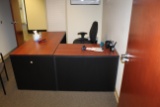Contents of Office - Desk, Desk Chair, Metal Book Shelf, Metal Frame Chair,