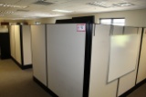 8 Cubicle Workstations & Contents (desks, hutches, cabinets, chairs, office