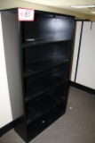 Two 4 Drawer Metal Lateral Filing Cabinets, 2 Metal Bookshelves & Contents