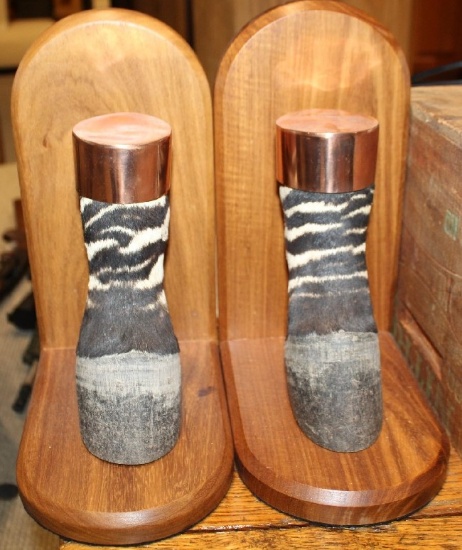 1 Set, Zebra Front Zebra Hoof Bookends