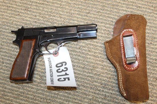 Browning Arms, Hi Power 9mm, With Holster, S/n 75c55925. Location: Tennesse