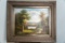 Framed Original Painting, Unsigned, Landscape Scene, 28.25