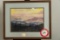 Framed Under Glass K L Brown Original, Dated 1988, Mountain Scene, 20.25