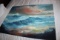 Unframed Stretched Canvas Original Painting By Richard Green, Ocean Scene,