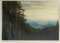 Unframed Ron Williams Original Painting, Mountain Scene With Trees In Foreg