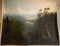 Unframed Ron Williams Original Painting, Mountain Scene Lake & Trees In For