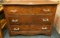 Antique Cherry 3 Drawer Chest With Glass Pulls - 39.5
