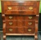 Antique Drop Front Writing Desk, Pigeon Holed With Three Drawers, Mahogany