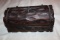 Decorative Carved Wooden Box With Rounded Top, 9