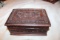 Decorative Engraved Wooden Box With Hinged Lid, 7