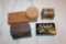 Five Decorative Boxes, Rectangular & Round, All Lidded