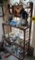 Rattan Shelf With Glass Three Glass Shelves & Contents (glass Paper Weights