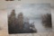 Unframed Original Painting On Stretched Canvas, Lake Scene From Tree Tops (