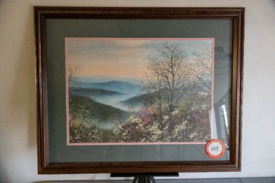 Framed Under Glass Robert Tino Print "april In Appalachia, Signed & Numbere
