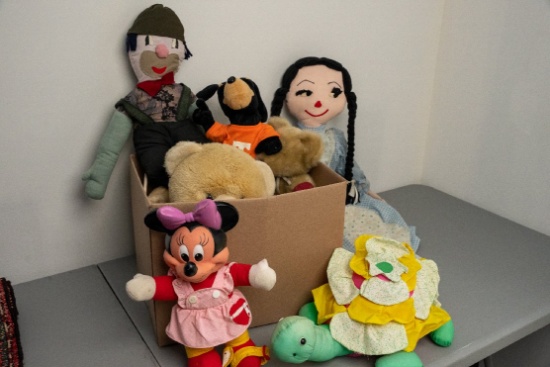 Handmade Stuffed Doll & Mini Mouse Plus Girl/boy Raggedy Anne Type Doll Set