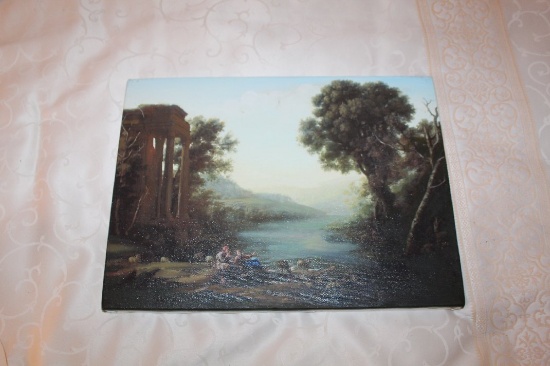 Unframed Stretched Canvas Original Painting, Possibly Russian, Unsigned, La