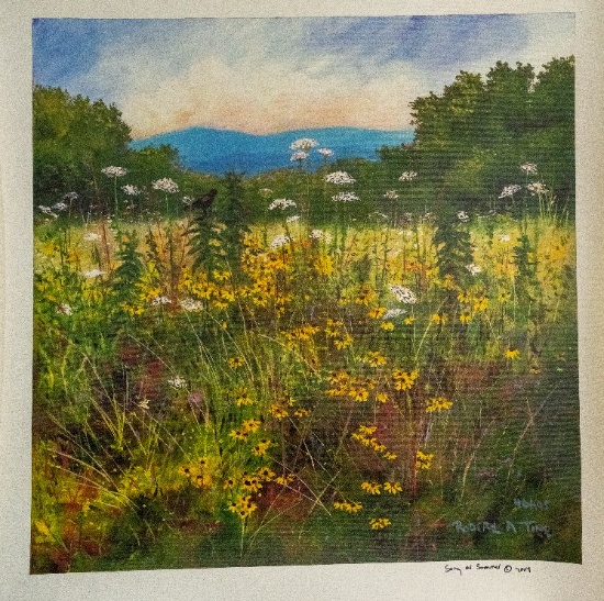 Unframed Robert Tino Print On Canvas, Signed & Numbered #46 Of 195, "song O