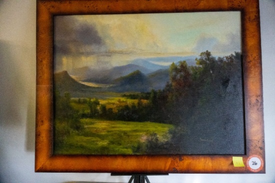 Framed Ron Williams Print On Canvas - 47" X 37", Hand Highlights