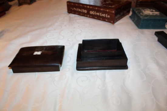 Decorative Wooden Box With Lid, Lined, 5.75" L X 4.25" W X 3" H