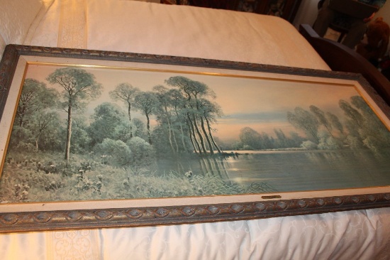 Framed Print On Board - Sunset Glow By A. D. Greer, 66.25" X 30.25"