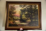 Framed, Signed, Numbered Robert A. Tino Print On Canvas, #19 Of 195, 