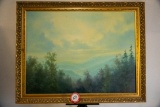 Framed Ron Williams Original Painting On Canvas, Southern Highlands Landsca