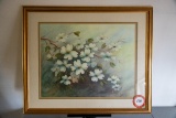 Framed Under Glass, Signed & Dated Hazel Hatcher Print, #121 Of 1150, Dogwo