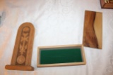 One Small Wooden Box & One Decorative Wooden Plaque