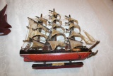 Decorative Wooden Sailing Ship, 