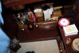 Contents Of Shelf, Assorted Wooden Boxes, Trinkets, Figurines