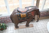 Large Carved Wooden Elephant, 49