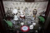 Shelf (middle Shelf In Curio Cabinet) Crystal Figurines, Jade Or Jadeite El